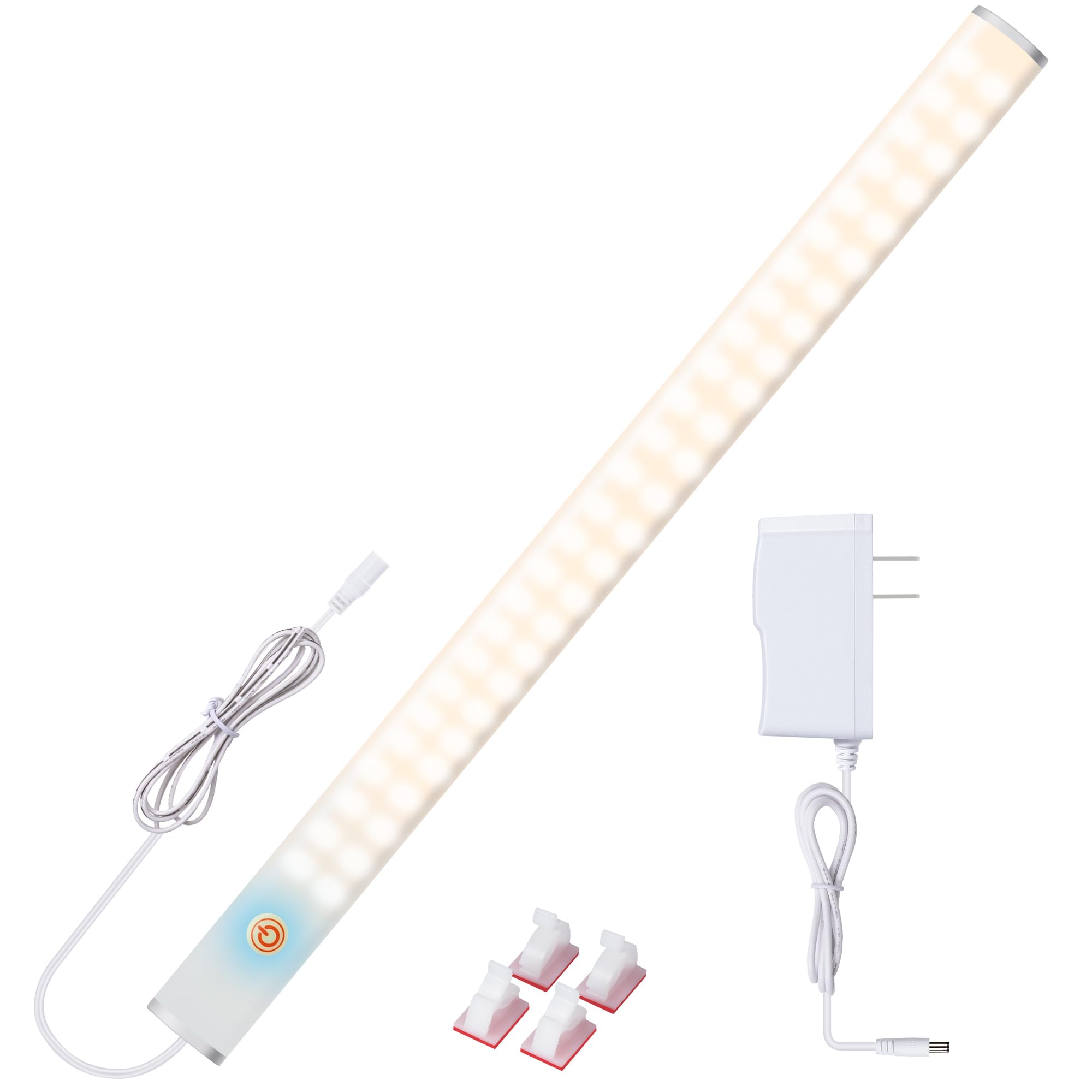 Under Cabinet Lighting Natural White 4000K, Dimmable Under Cabinet Lights with Touch Switch, LED Under Counter Lighting for Desk