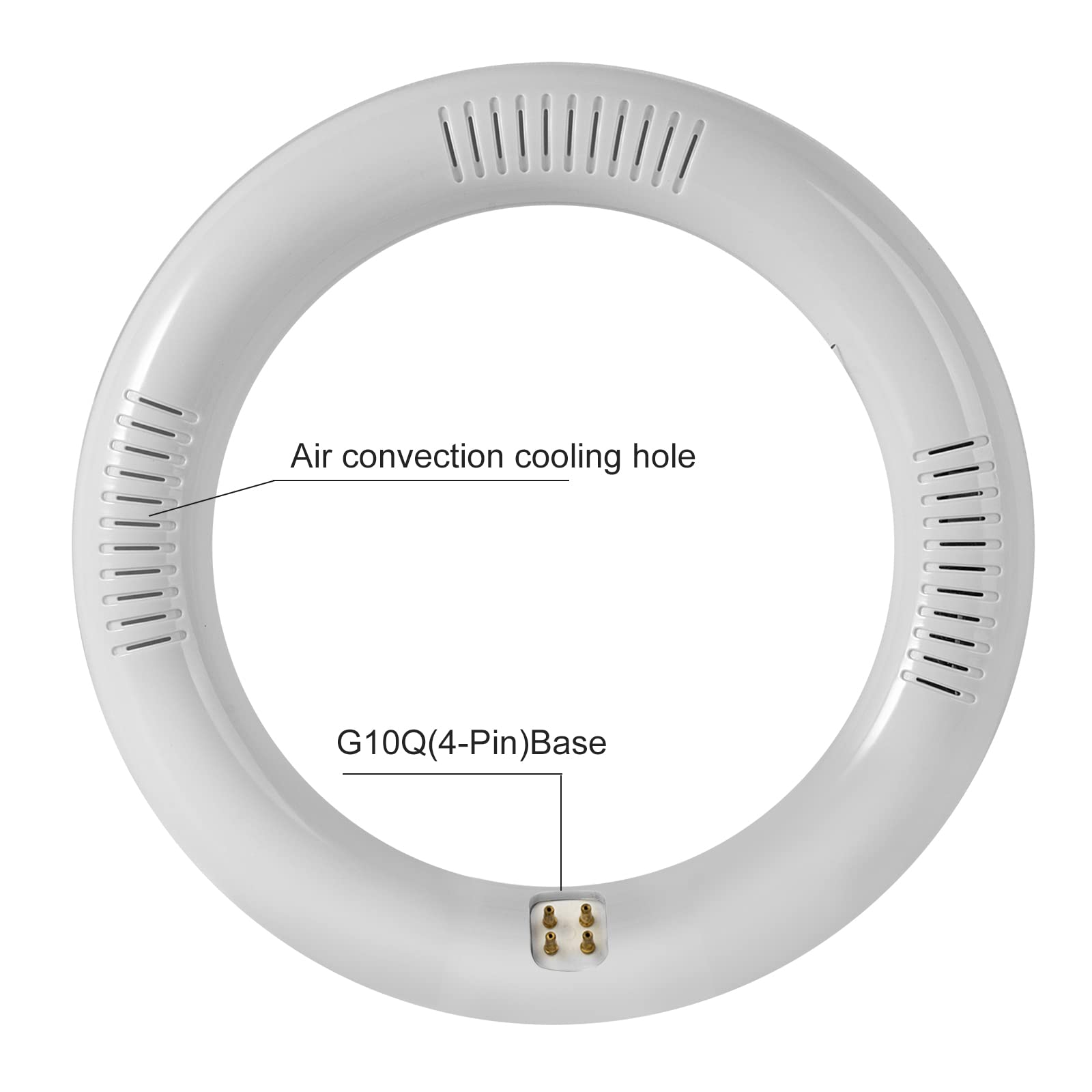 THECOSKY T9 LED Circline Light Bulb, 12W 8" 1700LM Clear Cover, 5000K Daylight Replacement for FC8T9
