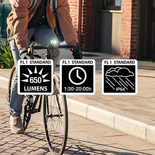 Niterider Lumina Micro 650 Front Bike Light Sabre 110 Rear Bike Light Combo Pack, Black (7711)