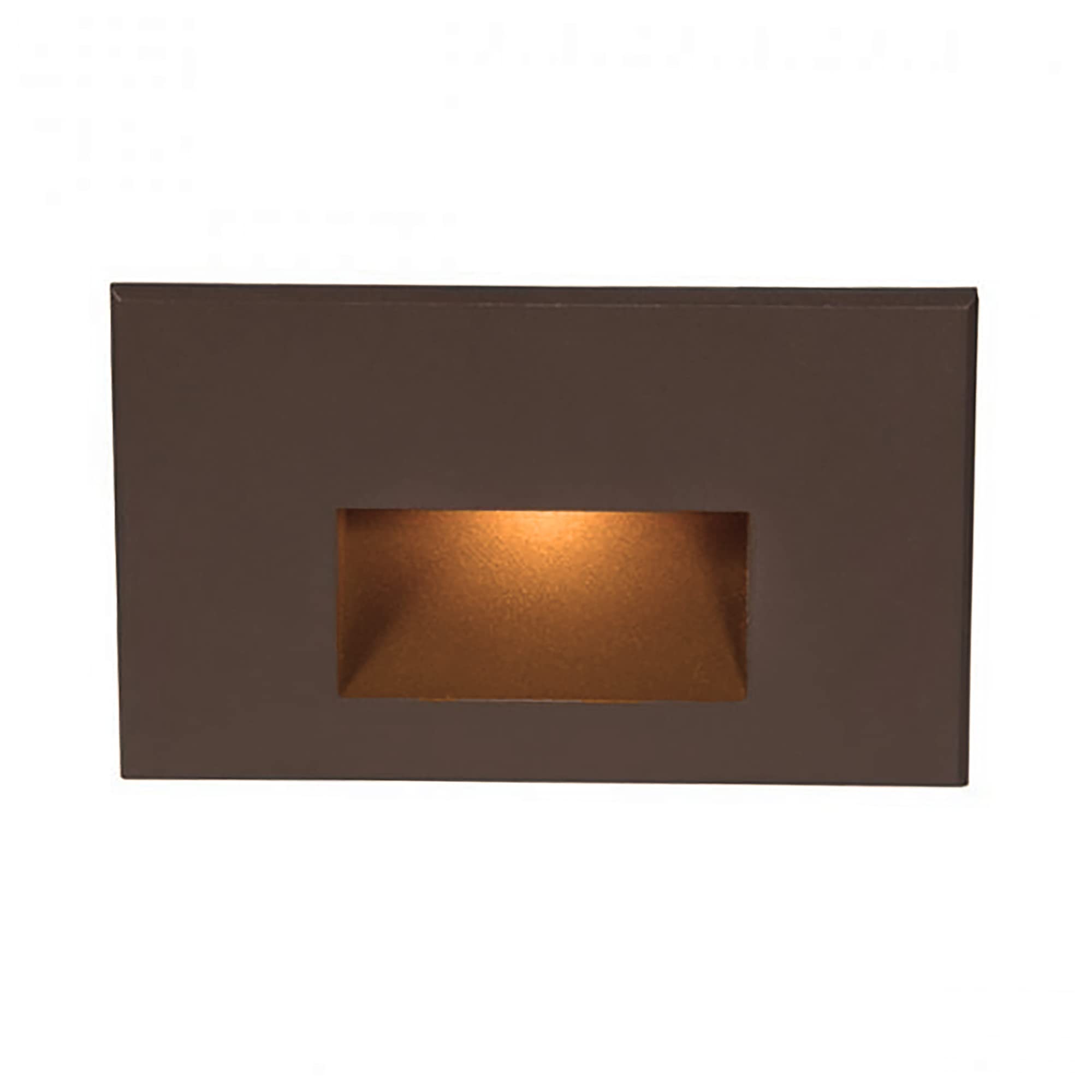 WAC Landscape Lighting, LEDme 120V LED Horizontal Indoor and Outdoor Step and Wall Light Amber 1800K LED in Bronze