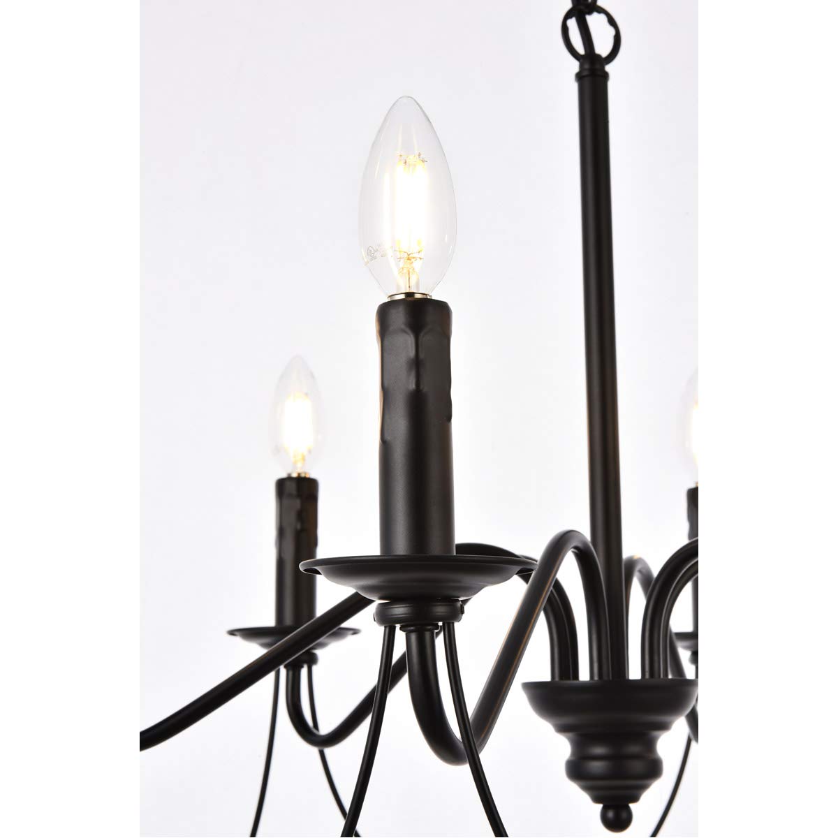 Elegant Lighting Living District Westley 6 Lights Pendant in Black