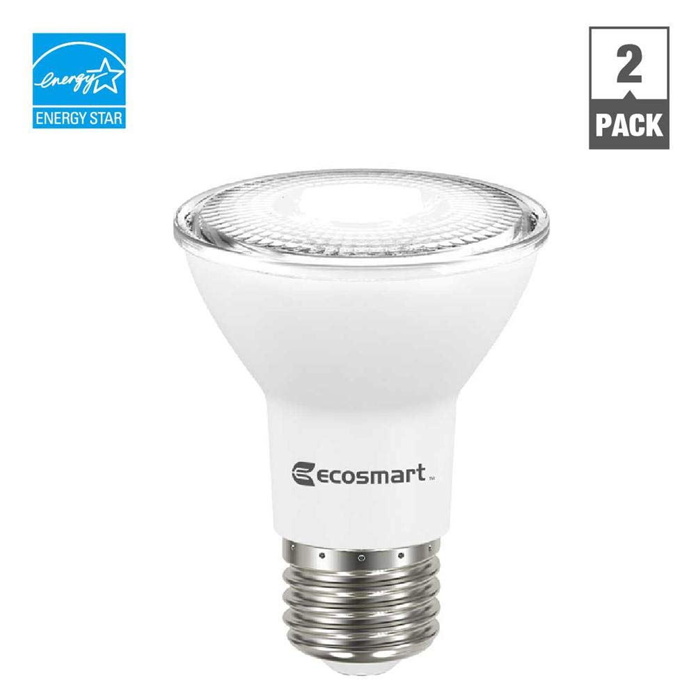 Ecosmart 50-Watt Equivalent Par20 Dimmable Energy Star Led Light Bulb Bright White (2-Pack)