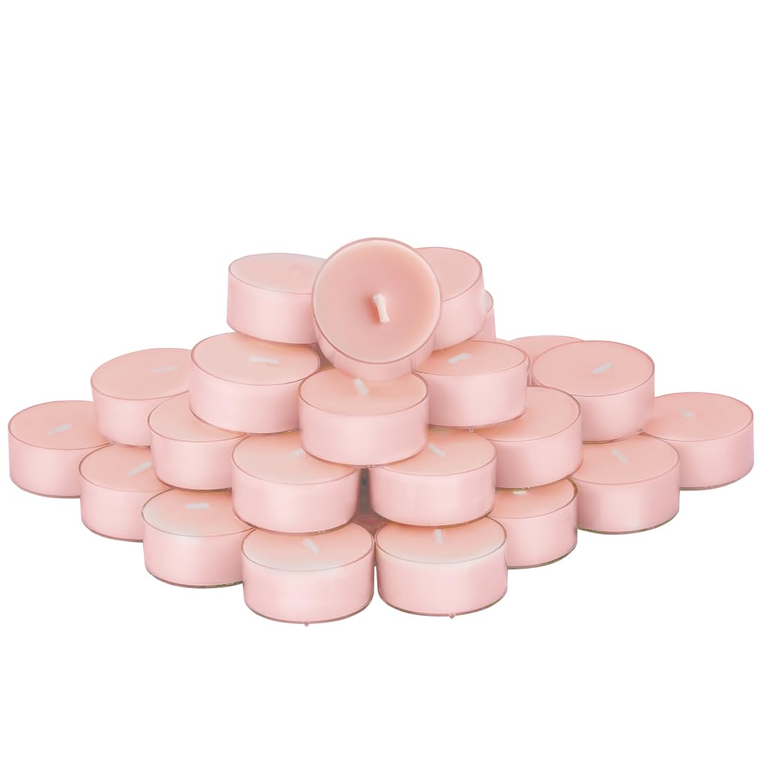 DEYBBY Natural Hibiscus Orchid Scented Soy Wax Tealight Candles Bulk  Aromatherapy Elegant Tea Candle Set of 36-4 Hour Burning Great Gift