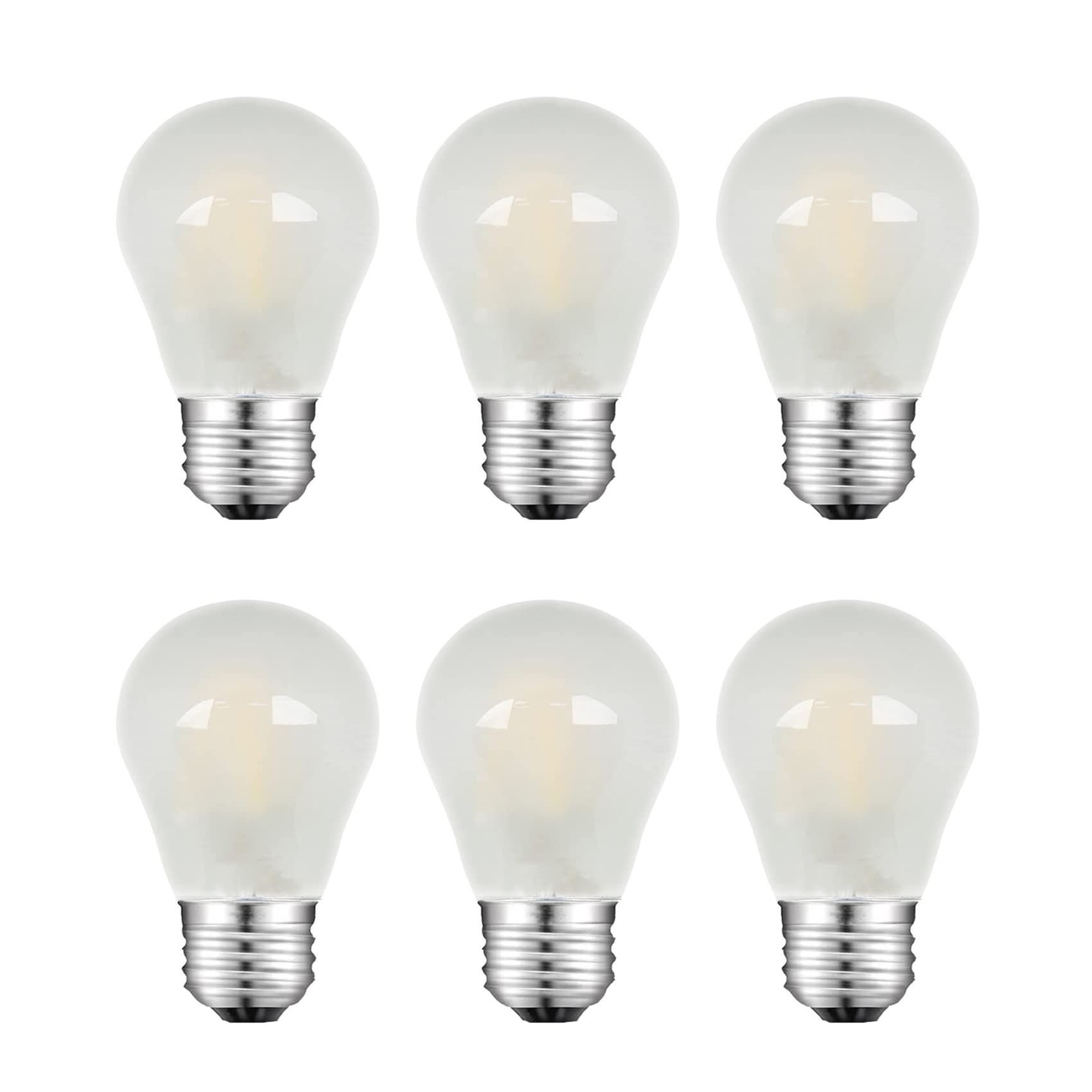 Beonllay Frosted E26 Led Bulb 25W Equivalent 2700K Warm White 2W Led Light Bulb Dimmable Led Filament Globe Bulb, Short Edison B