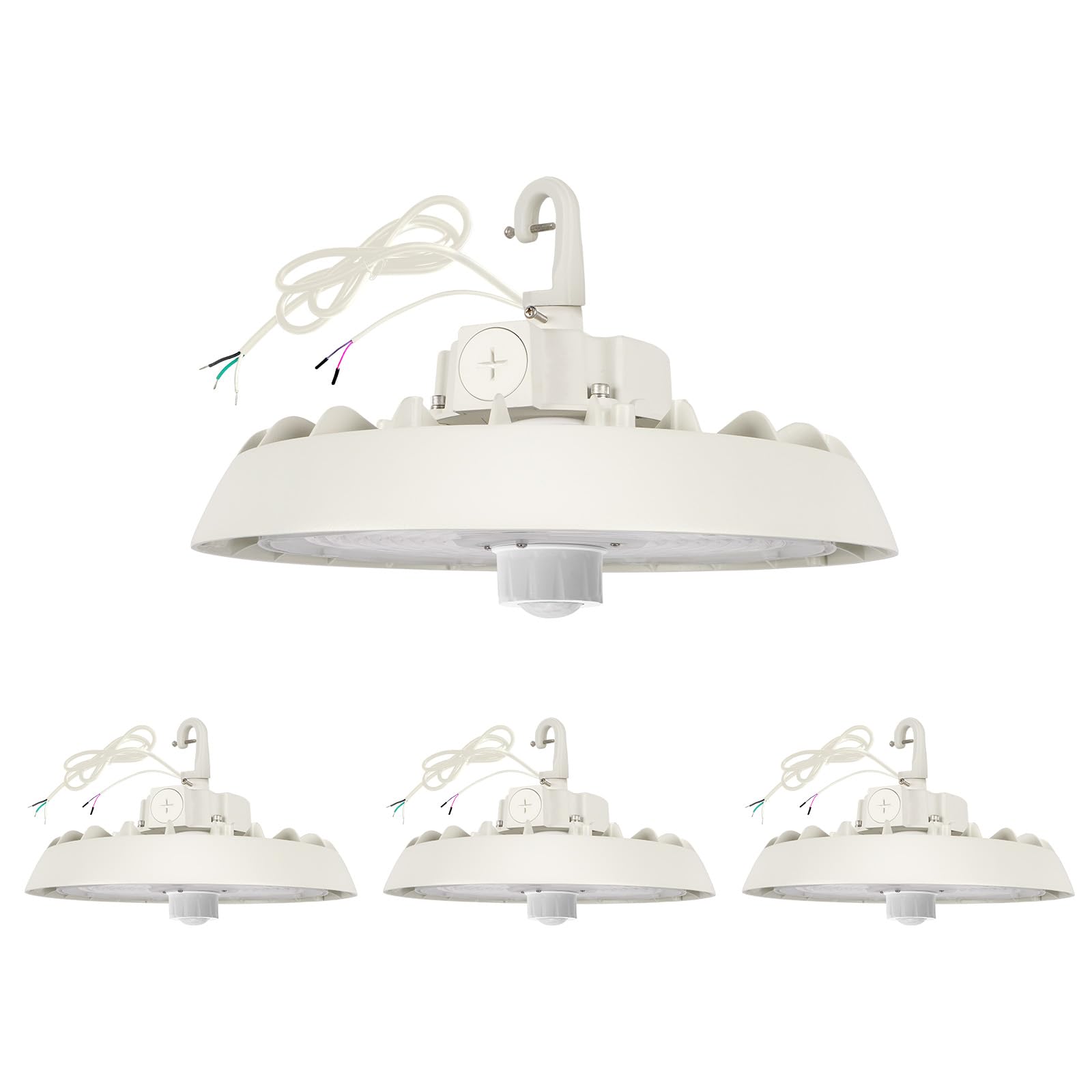 ELEPHANT DEPOT UFO Led High Bay Light with Motion Sensor  240W  33600LM  2CCT 4000K/5000K  0-10V Dimmable High Bay Led Shop Lights for Gym Factory Warehouse  Hook  UL