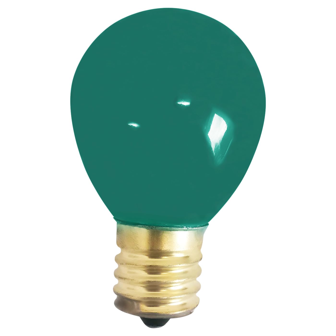 Ocs Parts 10S11N-130V-Cg Green Light Bulbs | 12-Pack | 10 Watt 130 Volt S11 Miniature E17 Intermediate Screw Base Lamps | 4,500