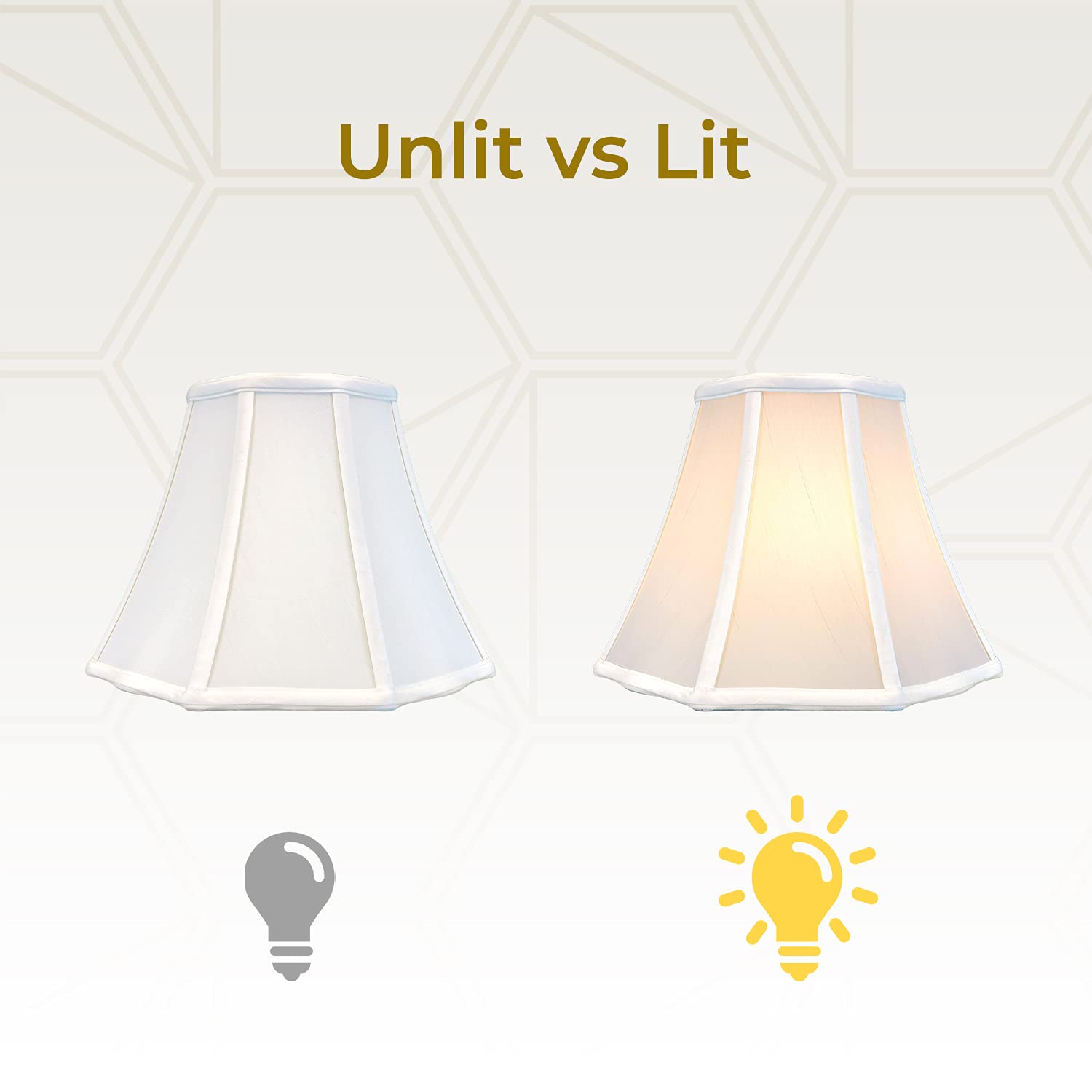 Royal Designs, Inc. Flare Bottom Lamp Shade, Fabric, 5 x 10 x 8, White, Model BSO-701-10WH