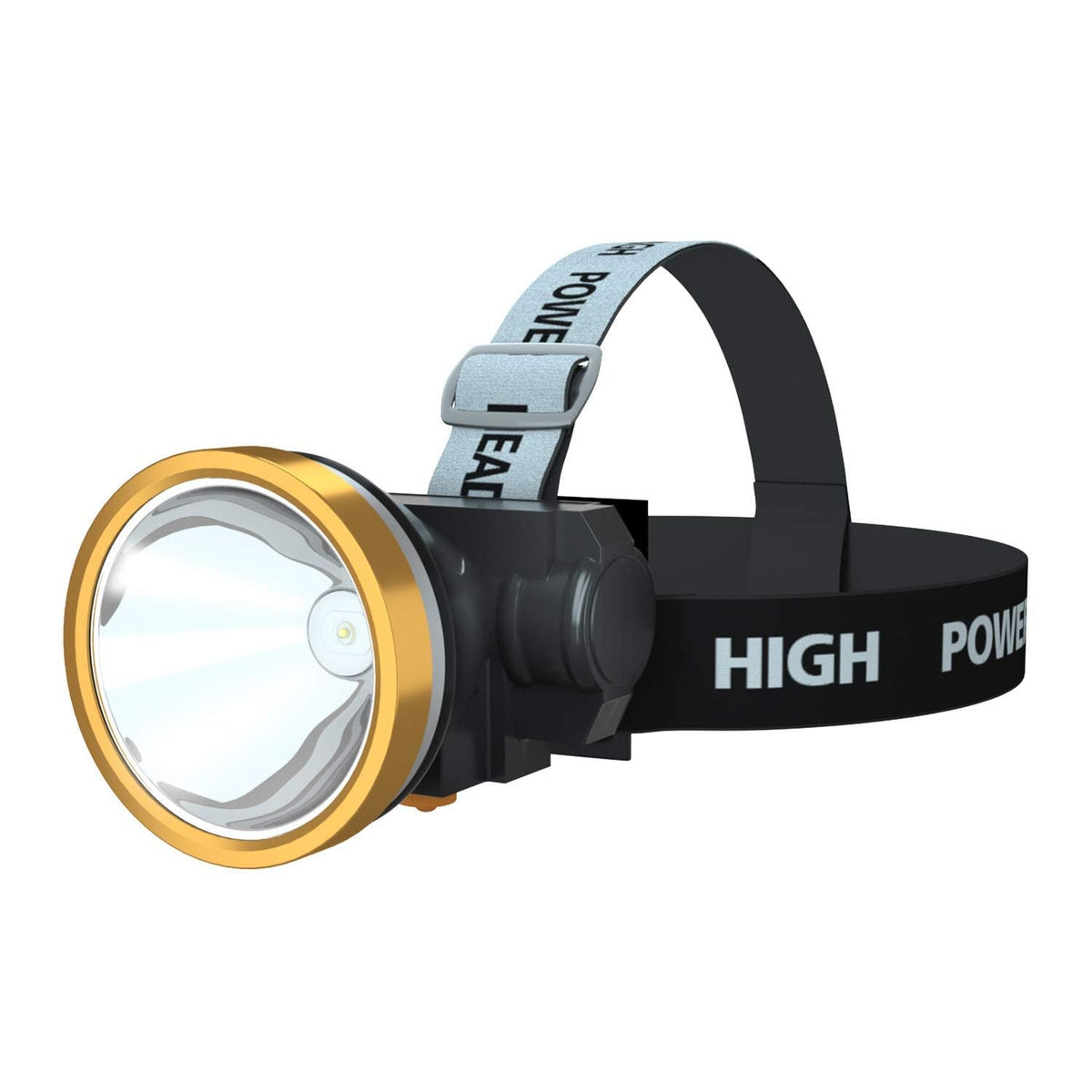 brightest rechargeable headlamp flashlight ODEAR Rechargeable LED Headlamp, Waterproof, Aluminum, Model OL-00, Black/Golden for Camping, Fishing, Hiking, Running