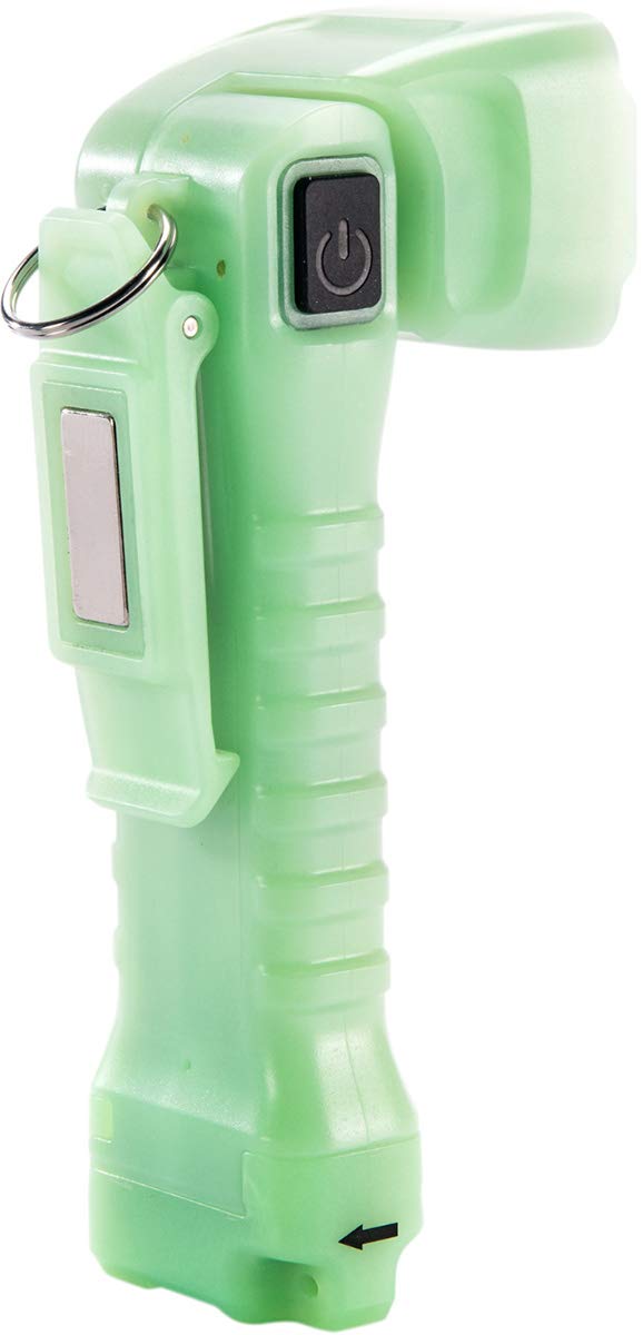 Pelican 3410 Right Angle LED Flashlight, Magnetic Clip, One Size, Photo Luminescent Body, Model 034100-0301-247