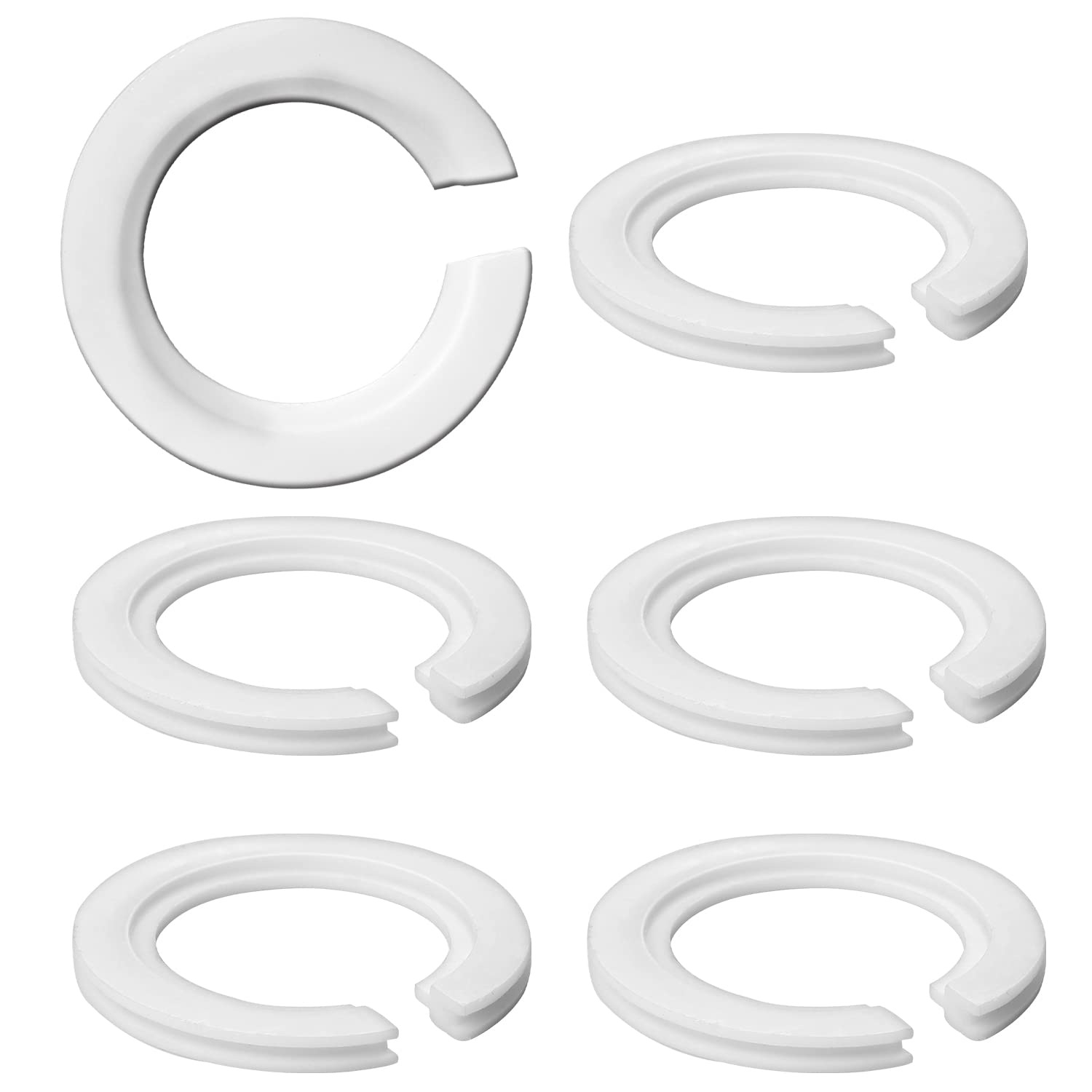 E27 To E14 Lamp Shade Adapter Ring, 6 Pack Screw Lamp Shade Reducer Washer E27 Lamp Ring, 42Mm To 29Mm Lampshade Converter Ring Plastic Light Shade Replacement Parts