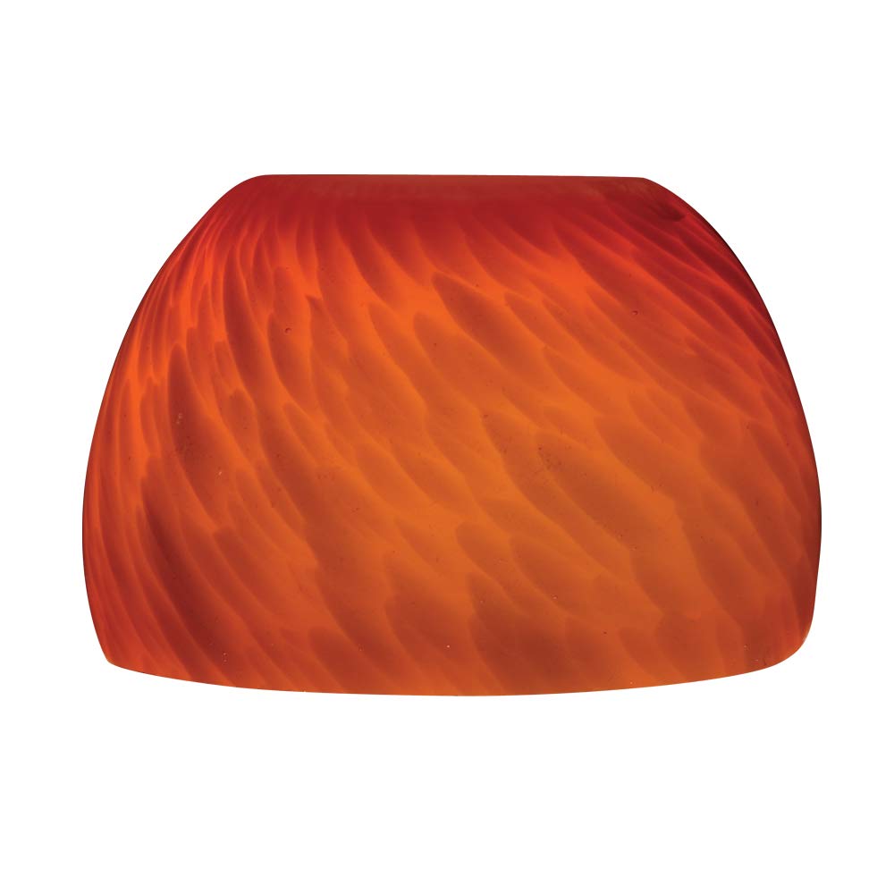 Jesco Lighting Dome Glass Shade for Quick Adapt Spot Light, 2.75in Dia x 1.75in H, Glass, Red Frit Finish, Model QASA101RF