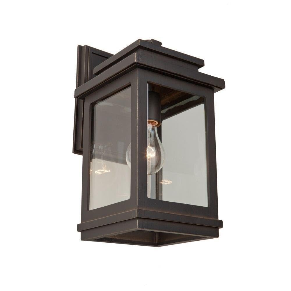 Art Craft Lighting Fremont Outdoor Wall Sconce, Aluminum, 16inx9inx10.5in, Oil-Rubbed Bronze, Model AC8390ORB