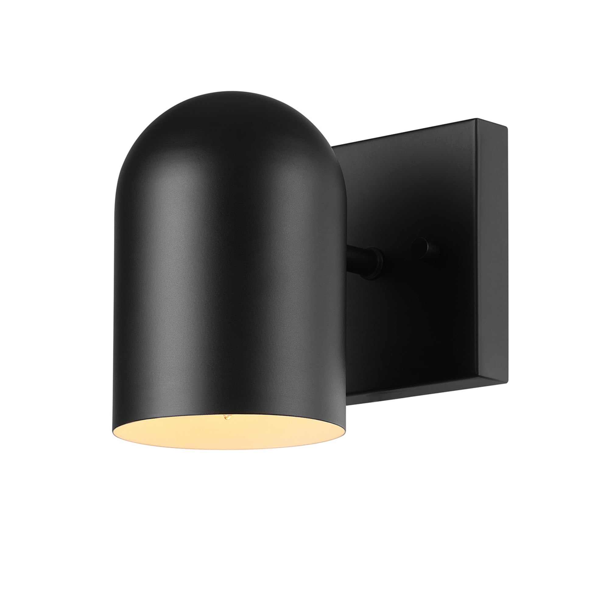 Globe Electric 65000098 1-Light Plug-In Or Hardwire Wall Sconce, Matte Black, 6Ft Black Braided Fabric Cord, In-Line Rocker Swit