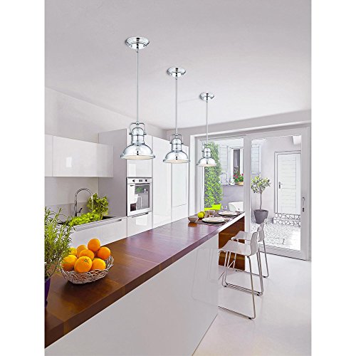 Westinghouse Boswell Pendant Light, Chrome, Standard Size, Model 63085A, Acrylic Material