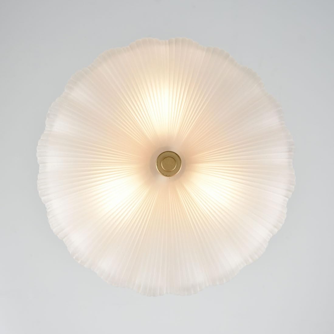 Diryzon 12 Inch Semi Flush Mount Ceiling Light,Modern Ceiling Lights,3-Light Brass Ceiling Light With Sanding Glass For Hallway