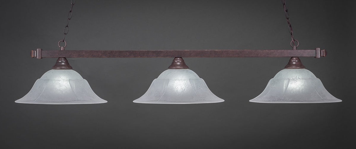 Square 3 Light Island In Dark Granite (803-Dg-53615)