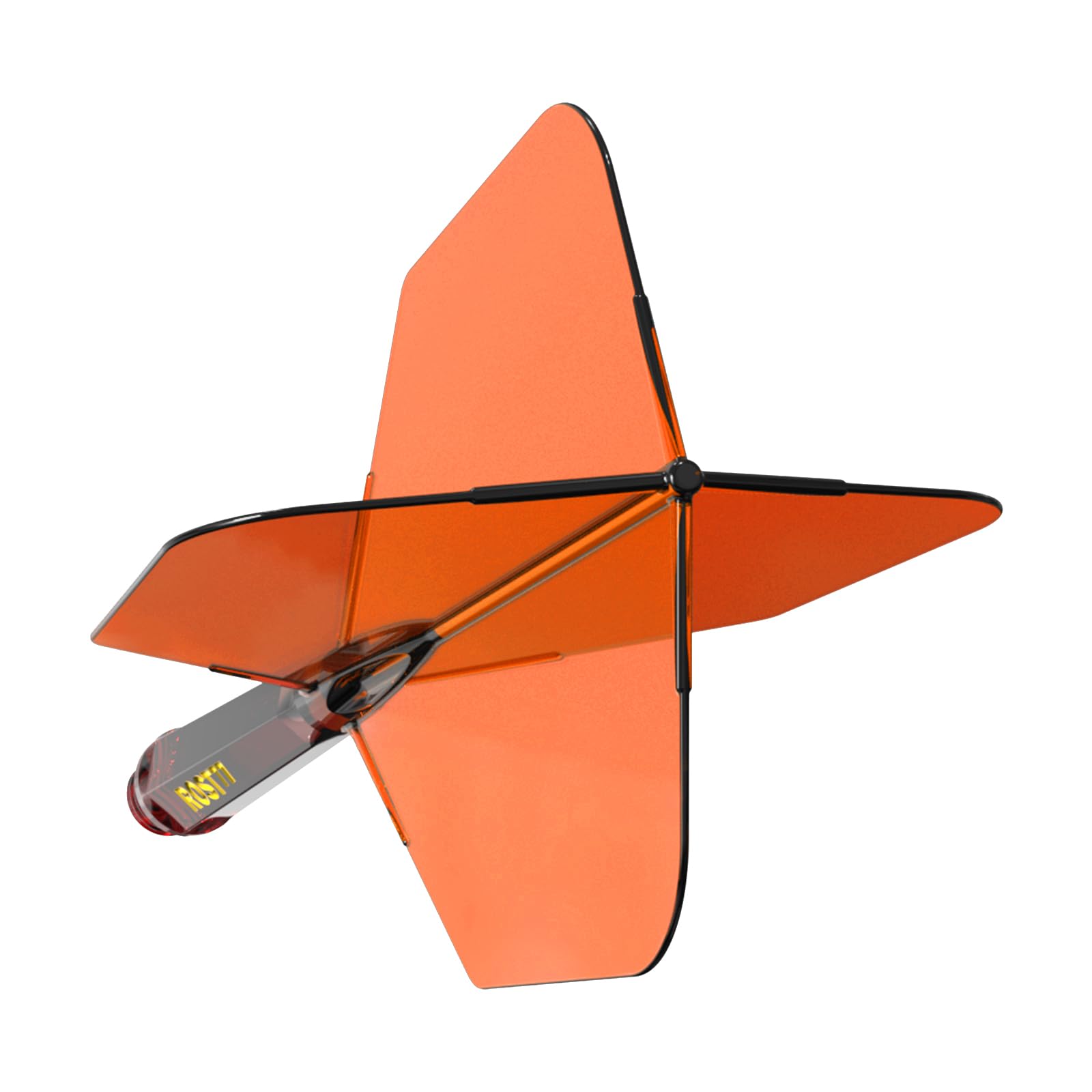 CUESOUL Dart Shaft and Flight, Big Wing Shape, L-33mm, Red with Yellow Logo