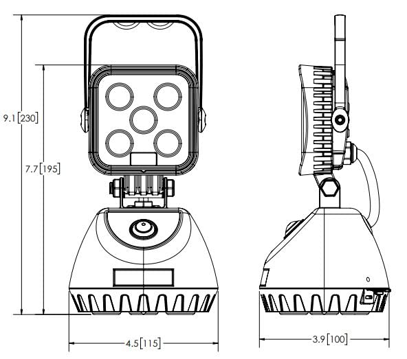 Ecco Ew2461-Na Led Light, Flood Beam, Magnetic Rechargeable, Includes Ac Adapter, 1 Pack