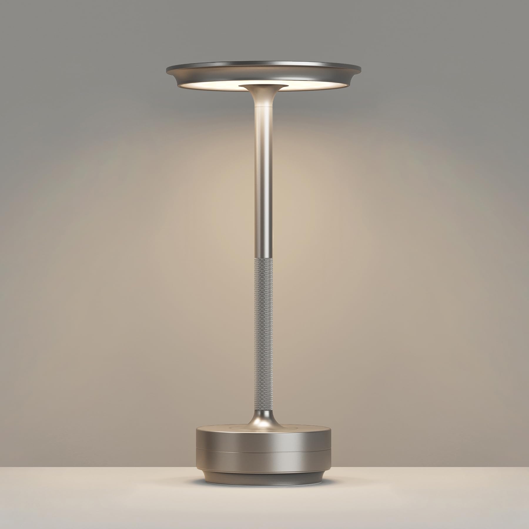 FDIDC Rechargeable Cordless Table Lamps, 5000mAh Portable LED Table Light, 3 Color Stepless Dimming Battery Powered Metal Table 