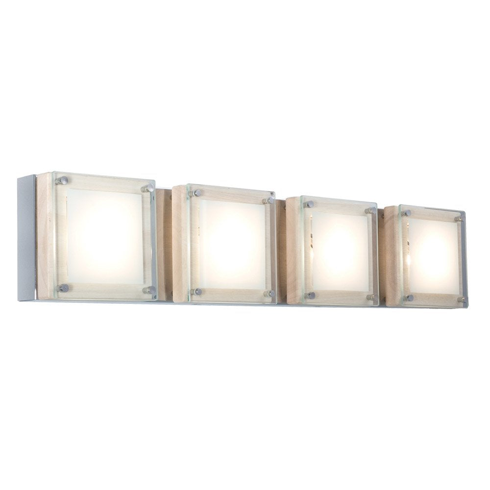 Jesco Lighting Quattro 4-Light Wall Sconce, Birch, Metal, Model WS306H-4BI, Voltage 25V, 120W