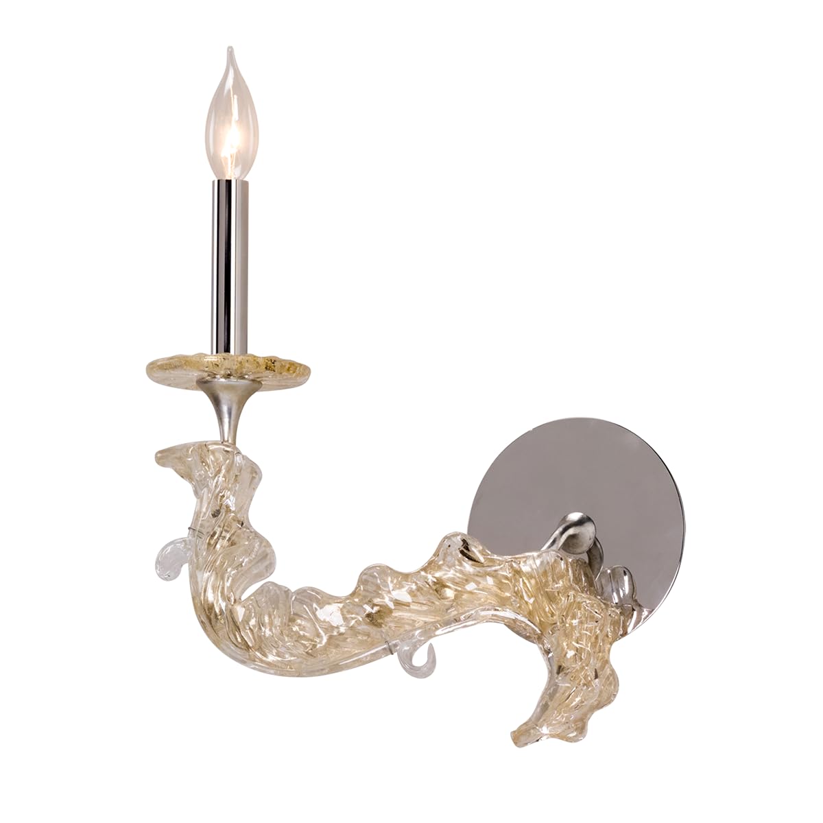 Corbett-Standard 221-11 Cielo - 1 Light Wall Sconce 14.75 inches Tall and 12.5 inches Wide - Silver Leaf