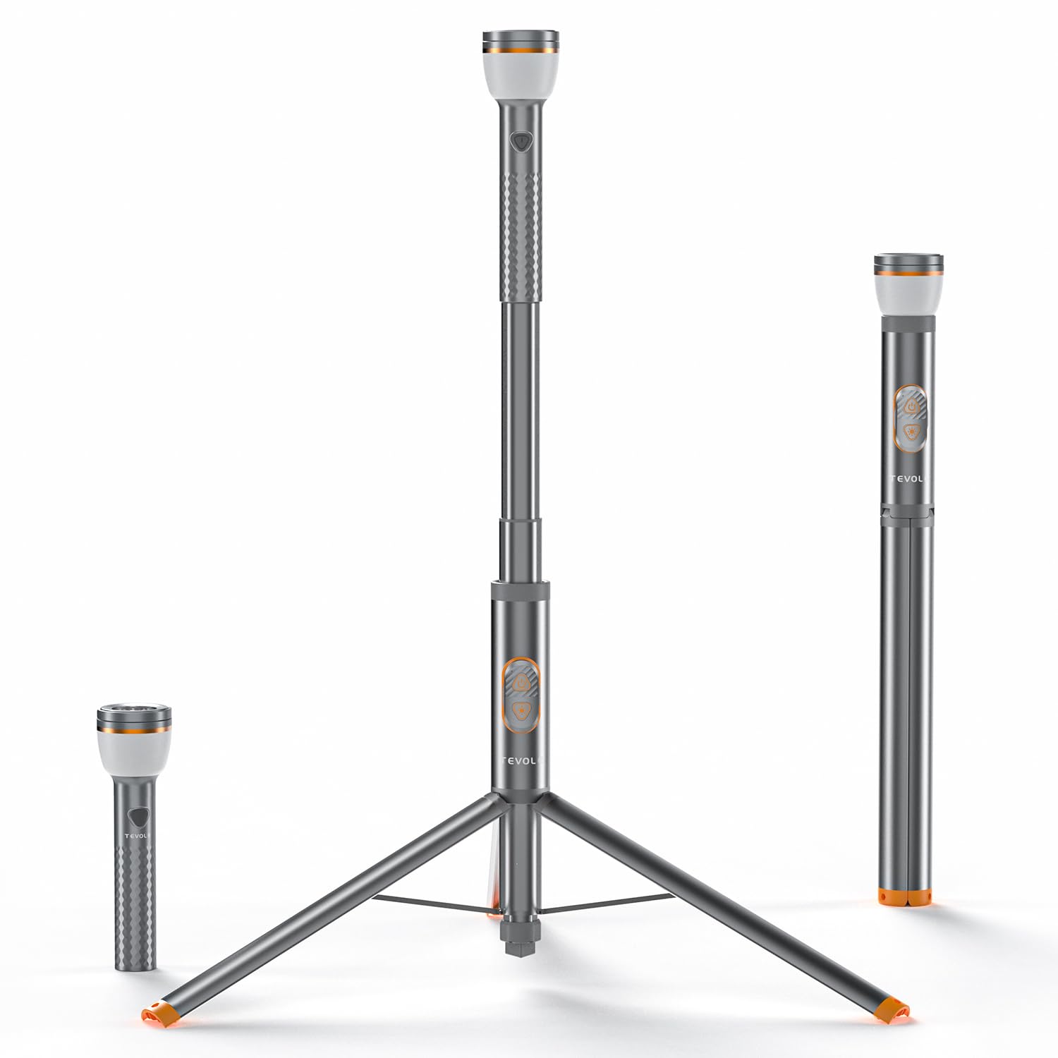 TEVOLE Camping Light Telescopic & Collapsible: 800 Lumens IP65 Waterproof Smart Remote Magnetic Base USB Rechargeable Battery Ad