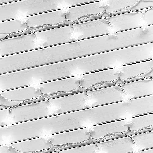 Holiday Essence - Star String Lights 100 Led Cool White Fairy Lights For Bedroom Party Wedding Xmas Holiday Light Decorations 49