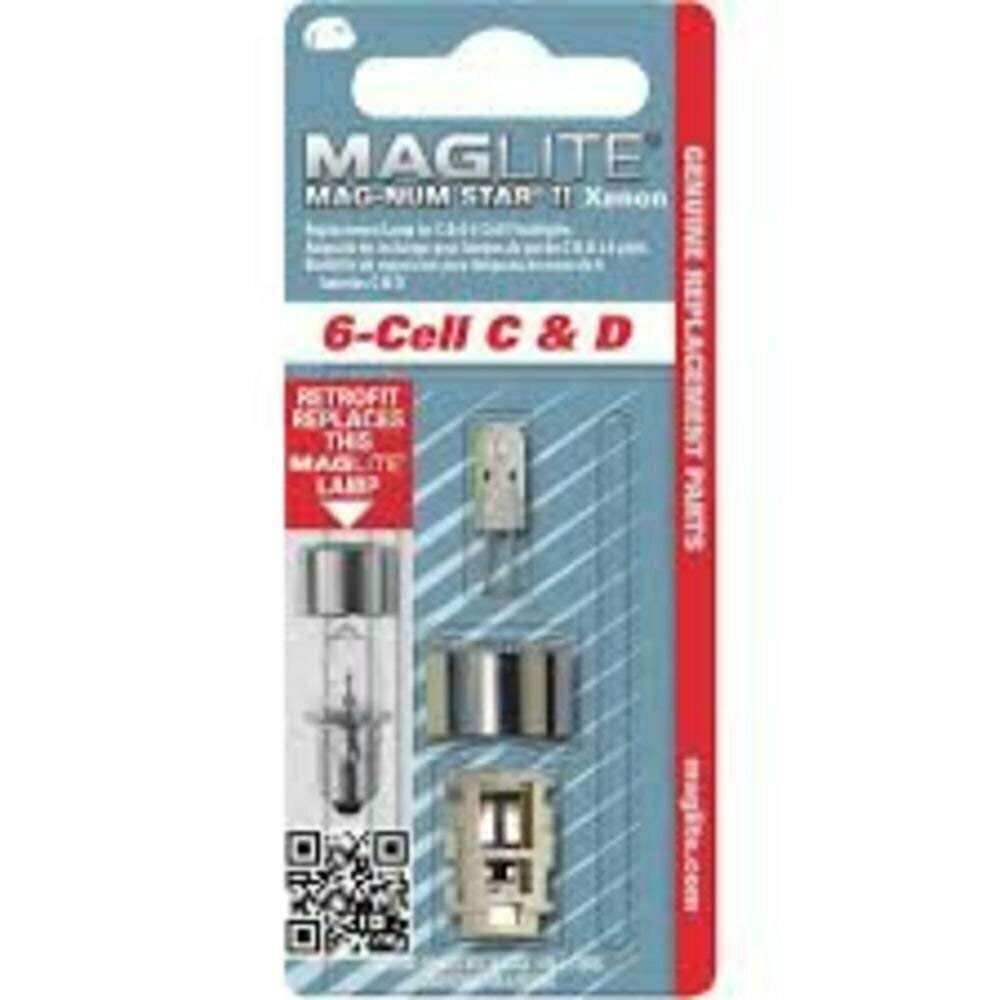 MagLite Replacement Lamp for 6-Cell C & D Flashlights, Glass, 1 Count, Model LMXA601