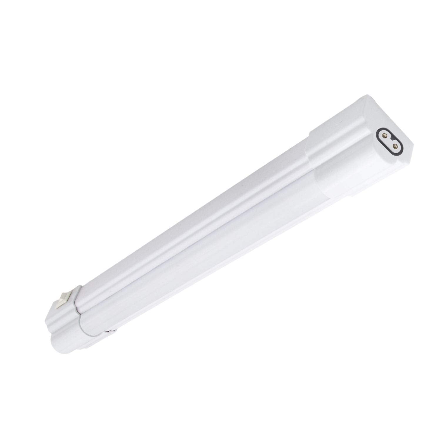 Maxxima 12 In. Linkable Led Under Cabinet Light, 600 Lumens, Warm White 3000K, White, On/Off Switch, Plug In