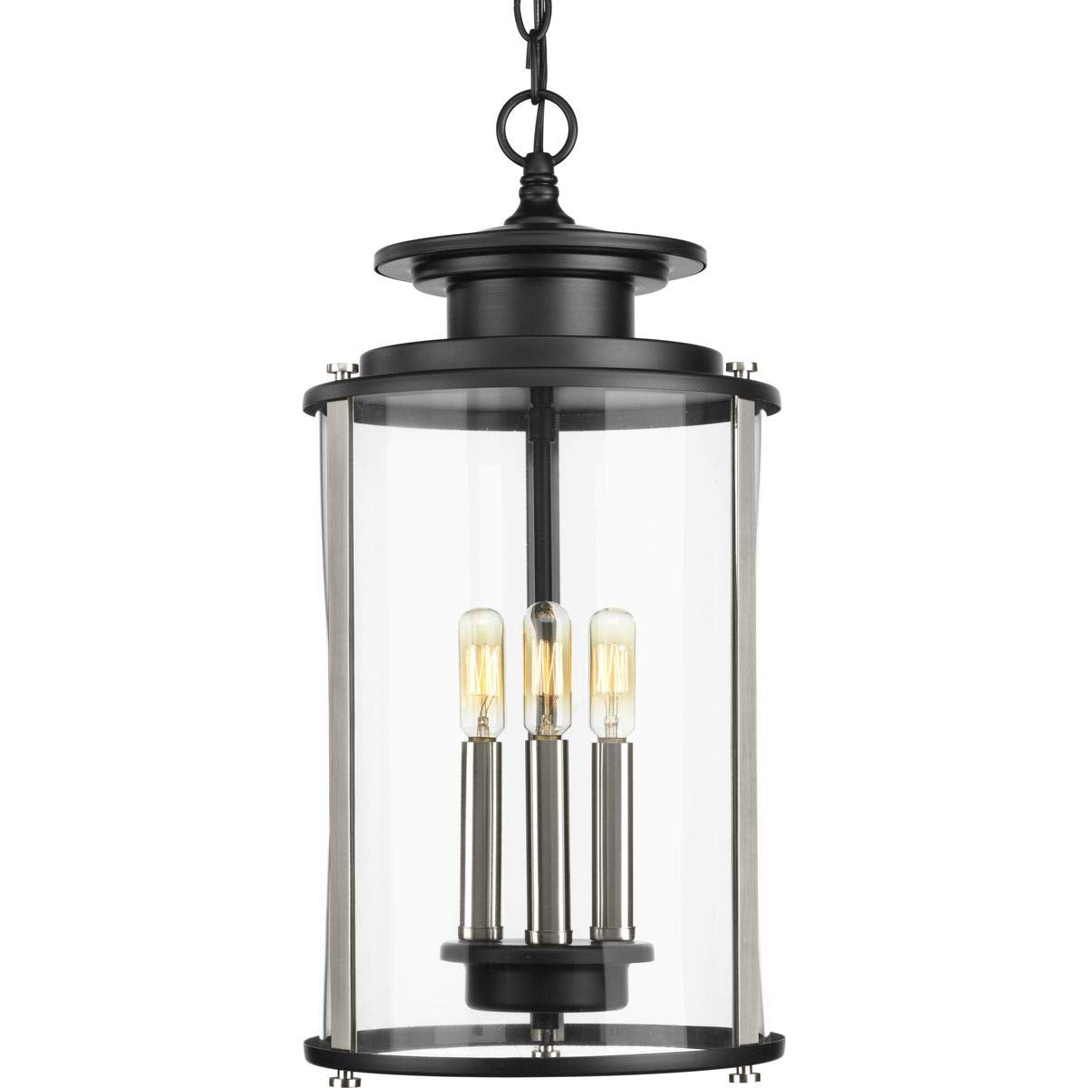 Progress Lighting Squire Outdoor Light Fixture, Alloy Steel, 20.25x9.88x9.88, Black, Model P550012-031
