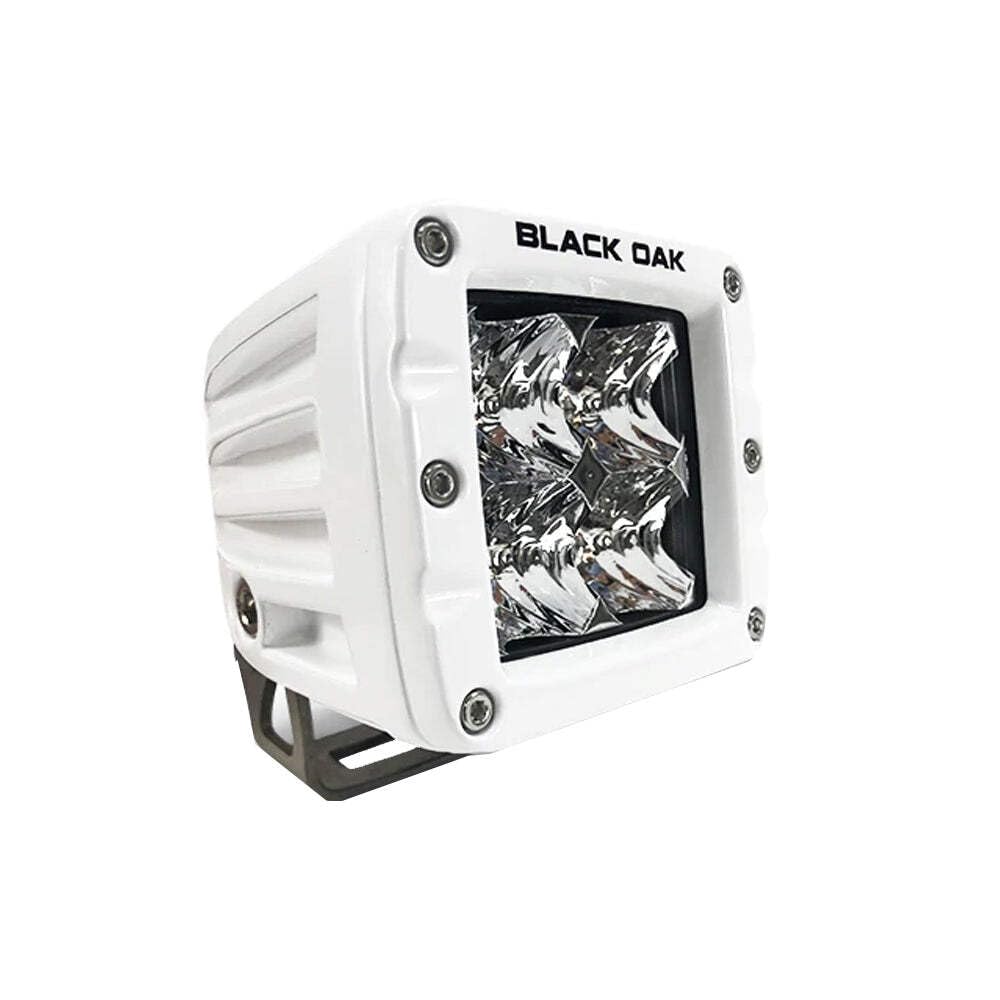 Black Oak 2&quot; Marine LED Pod Light - Spot Optics - White Housing - Pro Series 3.0