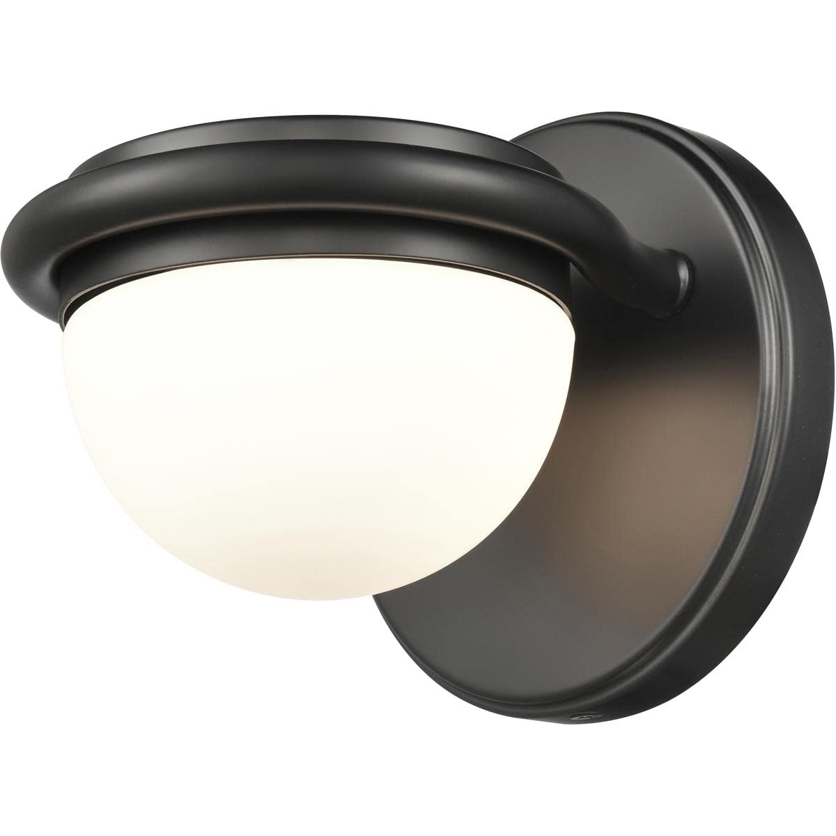Elk Home Nelly 1-Light Vanity Light, Matte Black Finish, Opal Glass, Modern Style