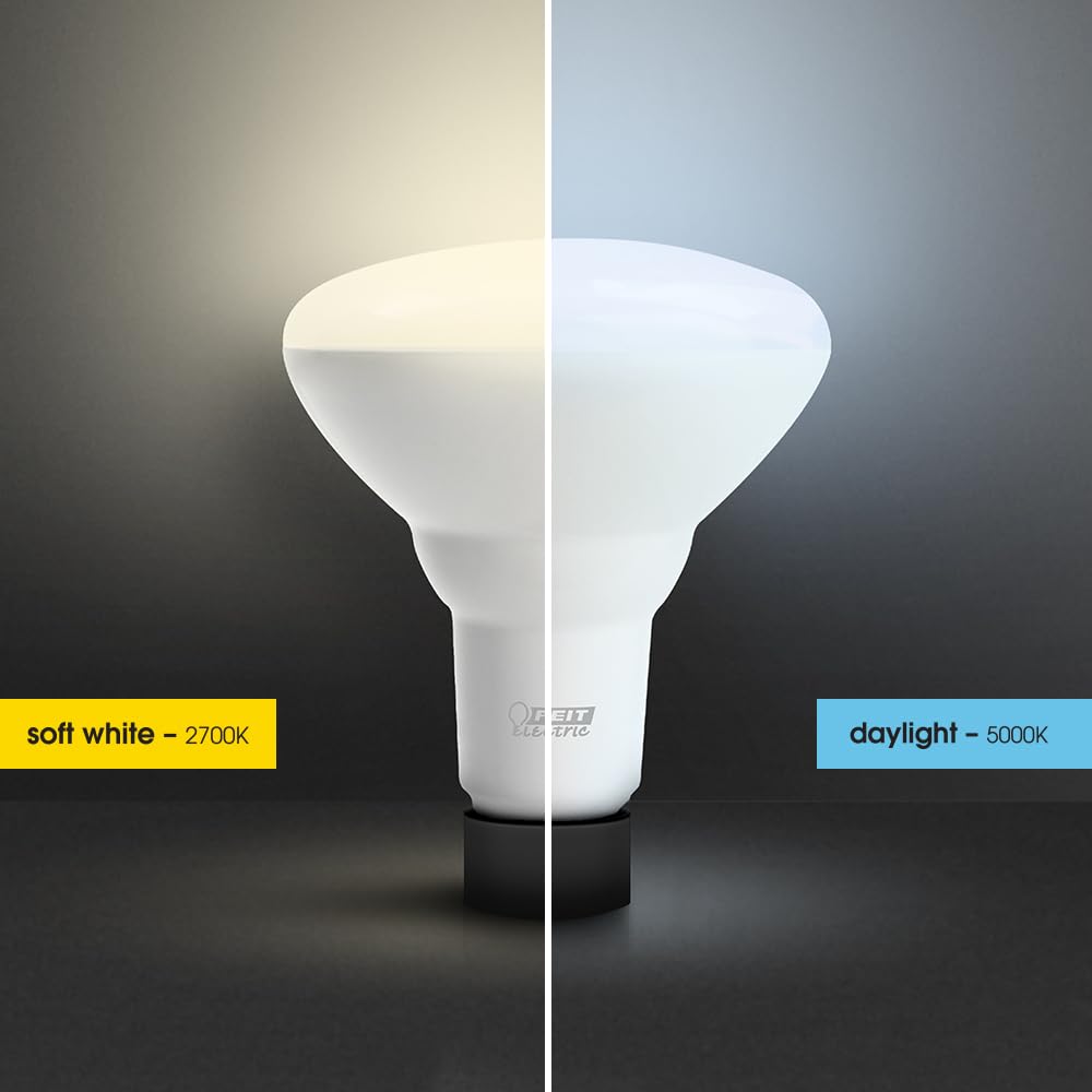 Feit Electric LED BR30 Light Bulbs, Dimmable, 65W Equivalent, 650 Lumens, 2700K Soft White, 2 Pack, Model BR30DM/10