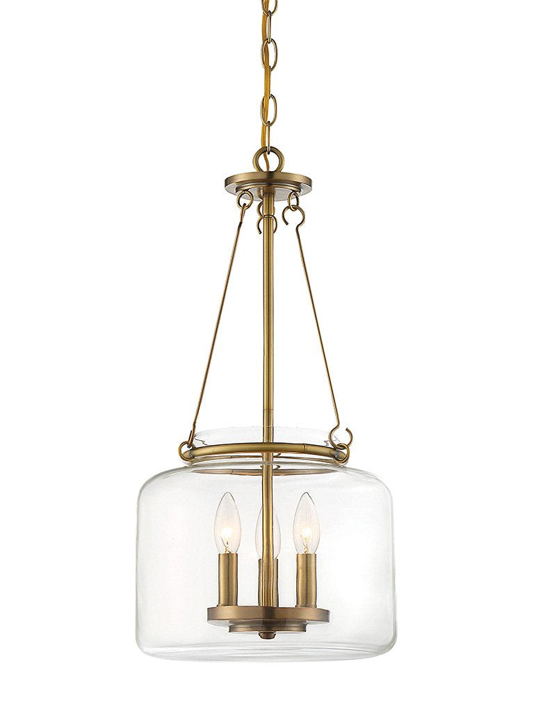 Savoy House 7-9006-3-322 Akron 3-Light Pendant in Warm Brass