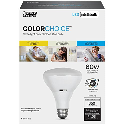 Feit Electric LED BR30 Light Bulb 60W Equivalent Copper Finish