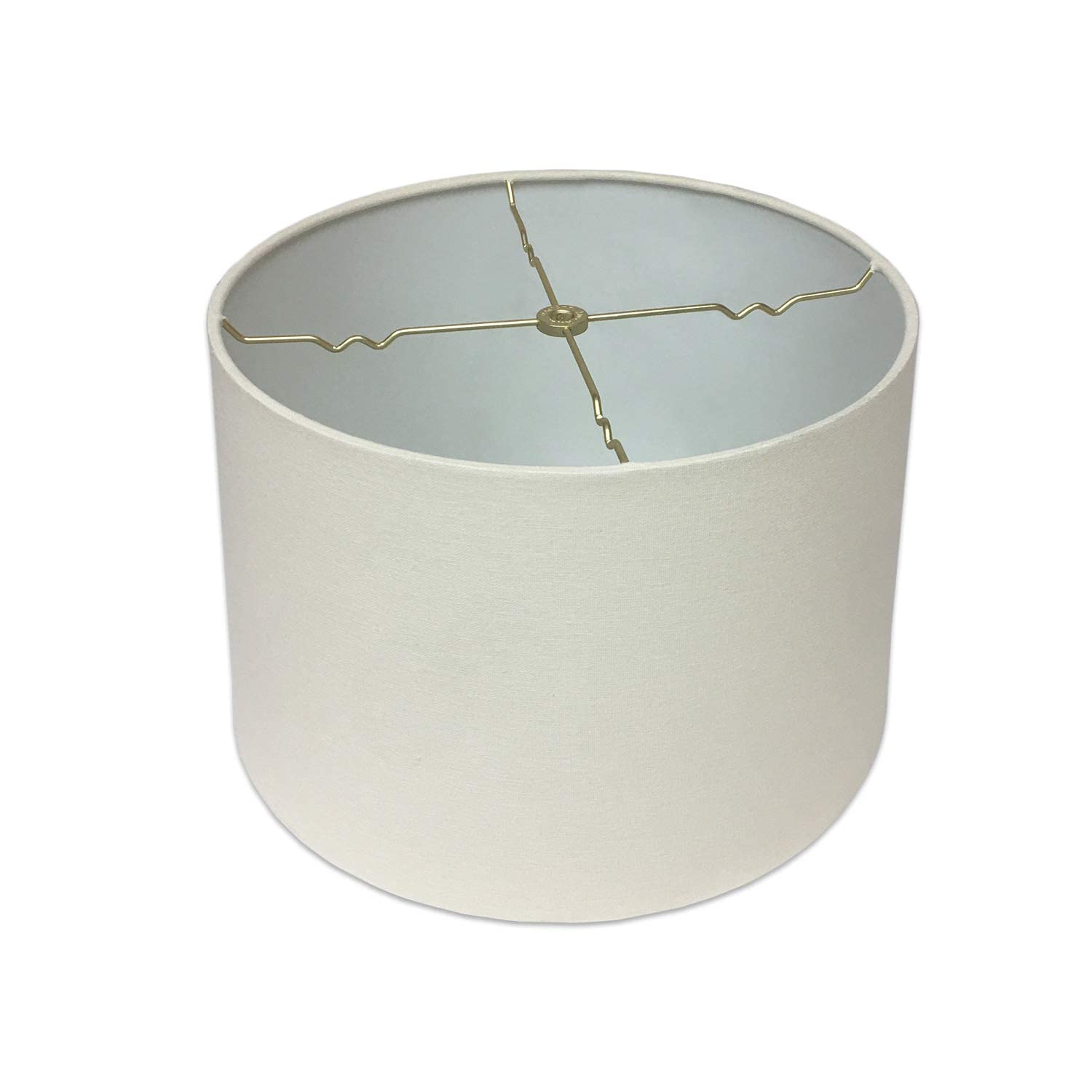 Royal Designs, Inc. Shallow Drum Hardback Lamp Shade, HB-610-18LNEG, Linen Eggshell, 17 x 18 x 11.5