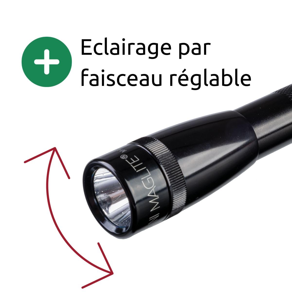 Maglite Mini PRO+ LED 2-Cell AA Flashlight with Holster, Black ...
