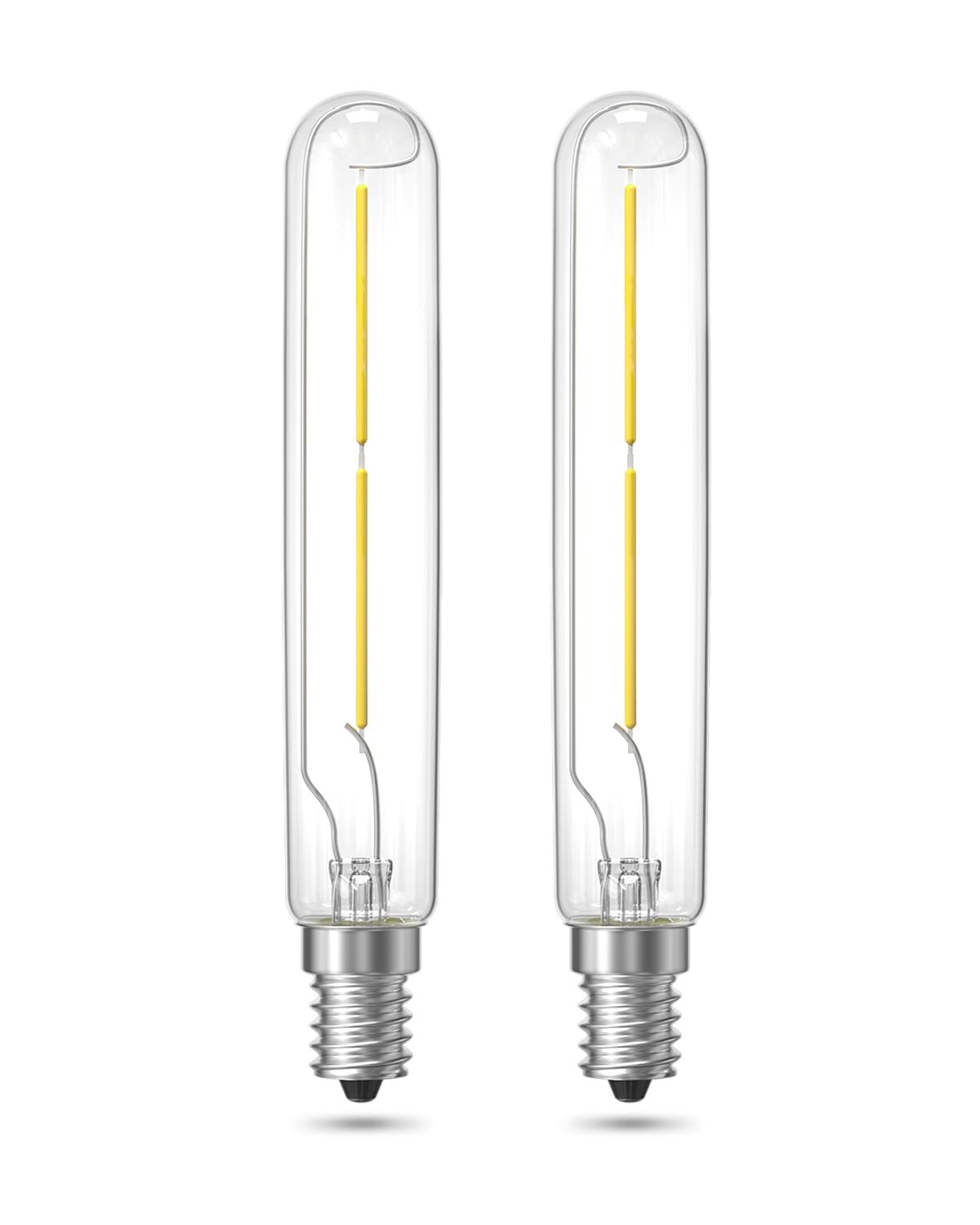 Tobebright T6.5 Led Exit Sign Light Bulbs 2W Refrigerator Light Bulb 20W T6.5 120V Intermediate Base E17 Clear Appliance Bulb Equivalent For Refrigerator Freezer Daylight 6000K(2-Pack)