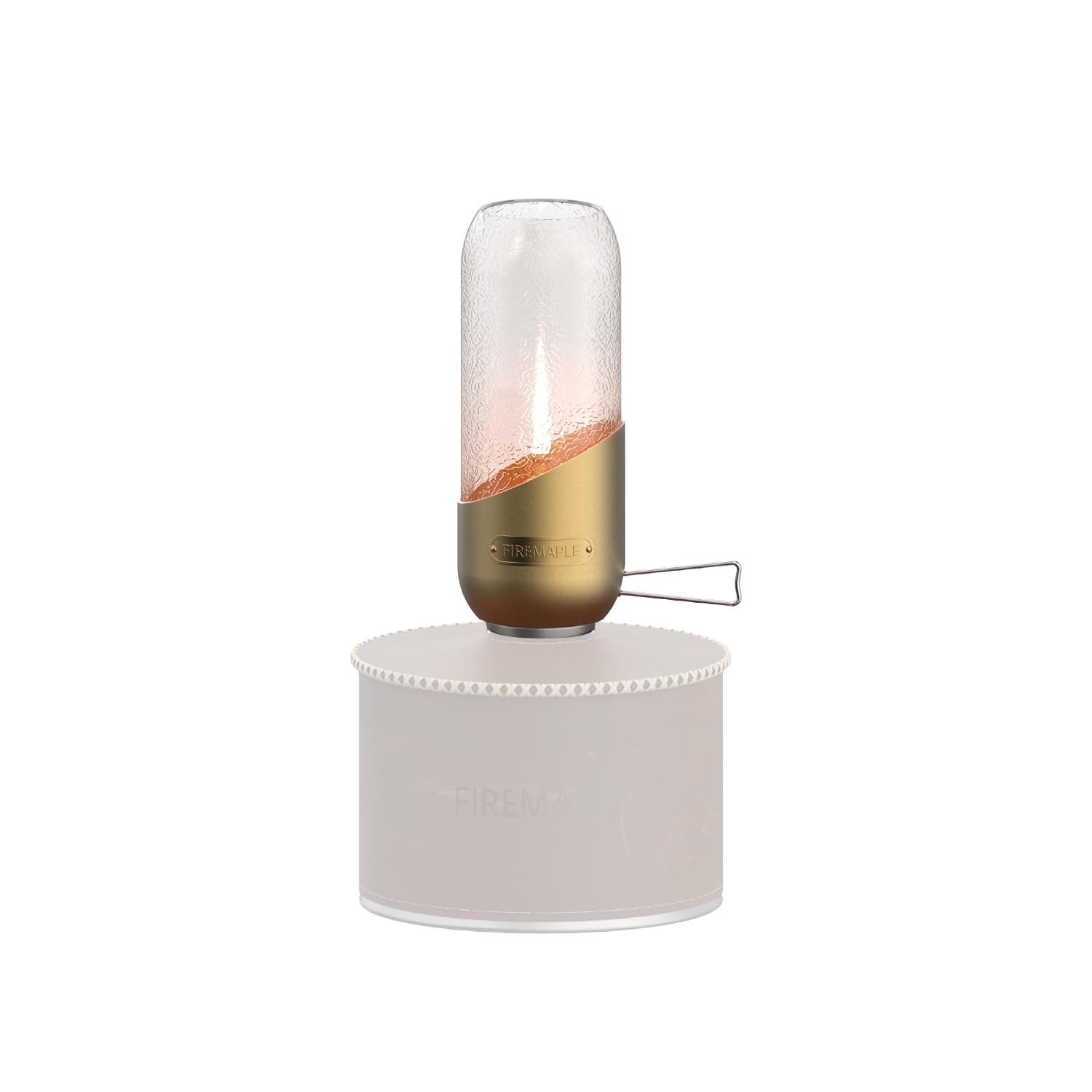 Fire-Maple Orange Gas Lantern - Copper, Propane/Isobutane, No Mantles Needed, Camping Essential