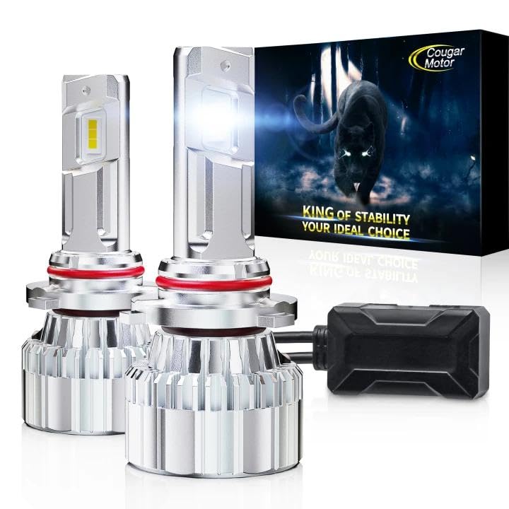 Cougar Motor 9005 Fog Light Bulb, 9005 Bulb 6500K Cool White with Cooling Fan Double CANBUS Ready, Auxiliary Fog Lamp 60000LM OF