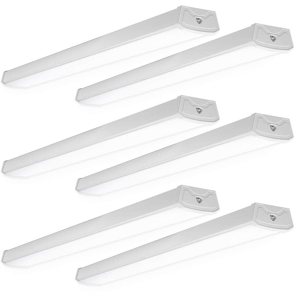 Sunco 6 Pack LED Wraparound Light Fixture, 40W=300W, 3500 LM, 5000K Daylight, Hardwired, Surface Mount, Model SHW-40