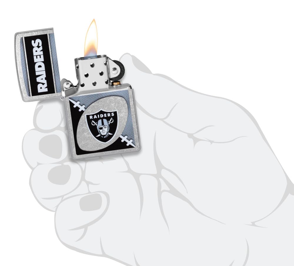 Zippo Nfl Las Vegas Raiders Street Chrome Pocket Lighter