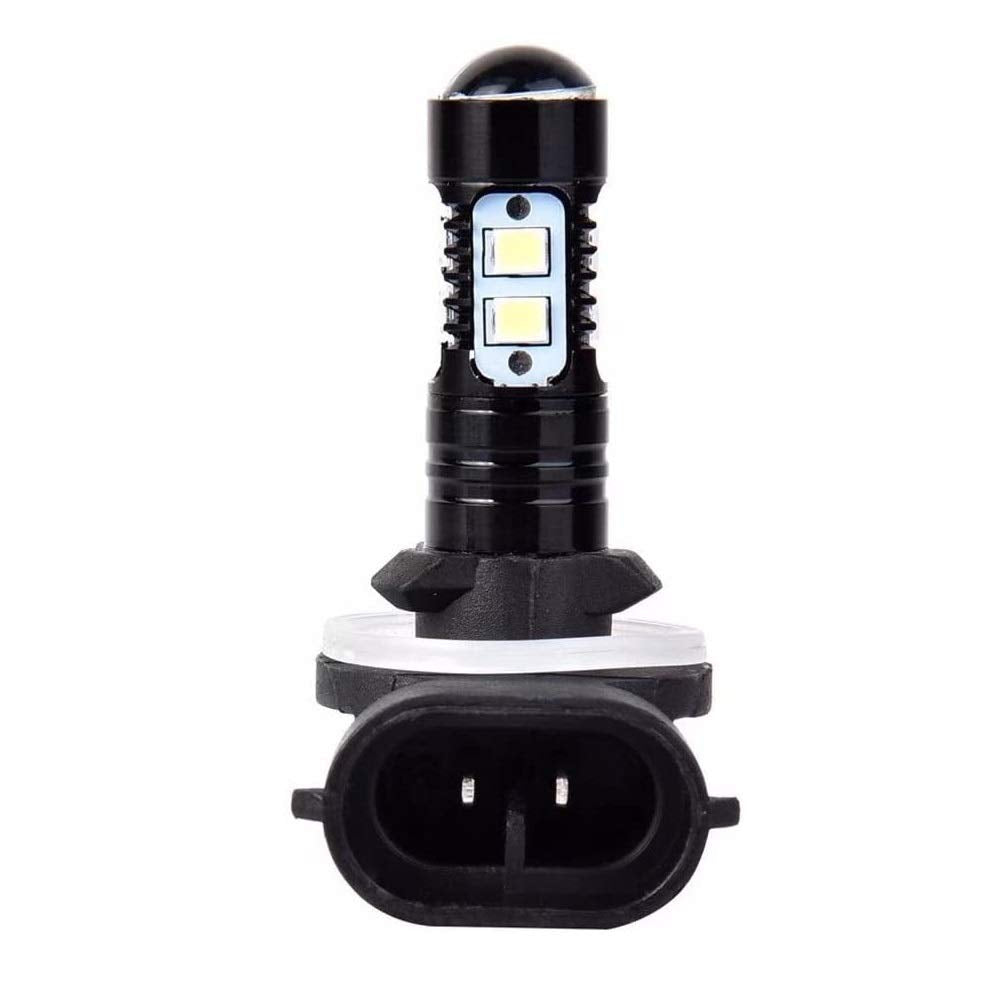 JahyShow 50W LED Fog Light Bulbs, 6500K Cool White, 2 Pack, Fits 881 889 862 886 894 896 898, Aluminum