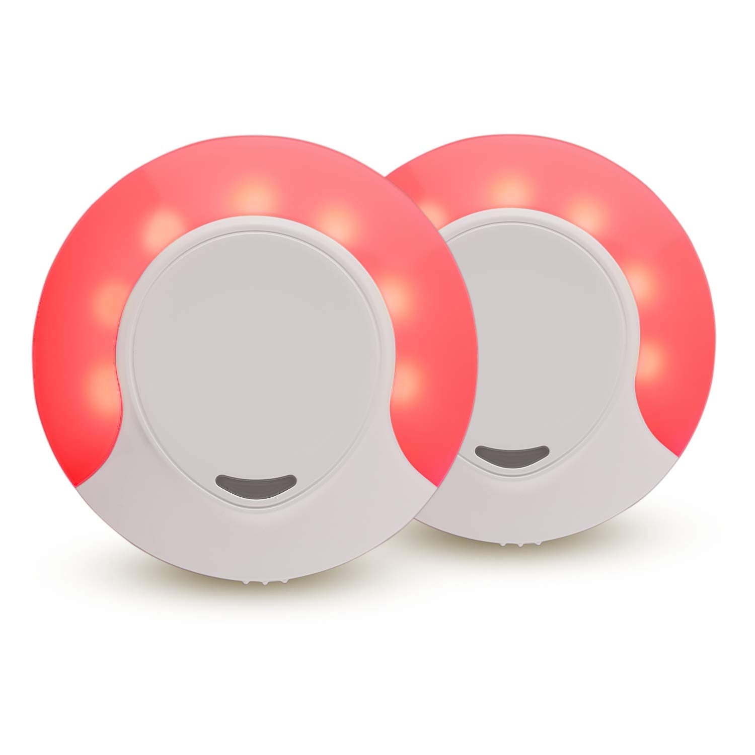 Sleep Aid Red Night Light Outlet Plug in with Dusk to Dawn Auto Sensor  Low Blue LED Promotes melatonin Production and Healthy Sleep  ON-Off-Auto Toggle  2-Pack