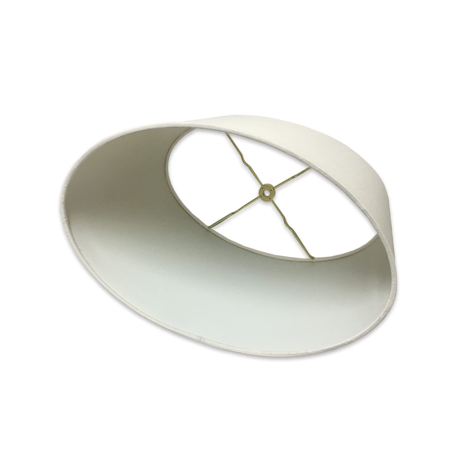 Royal Designs, Inc. Shallow Oval Hardback Lamp Shade, Hb-611-14Wh, White, (12 X 8) X (14 X 10.5) X 8.5