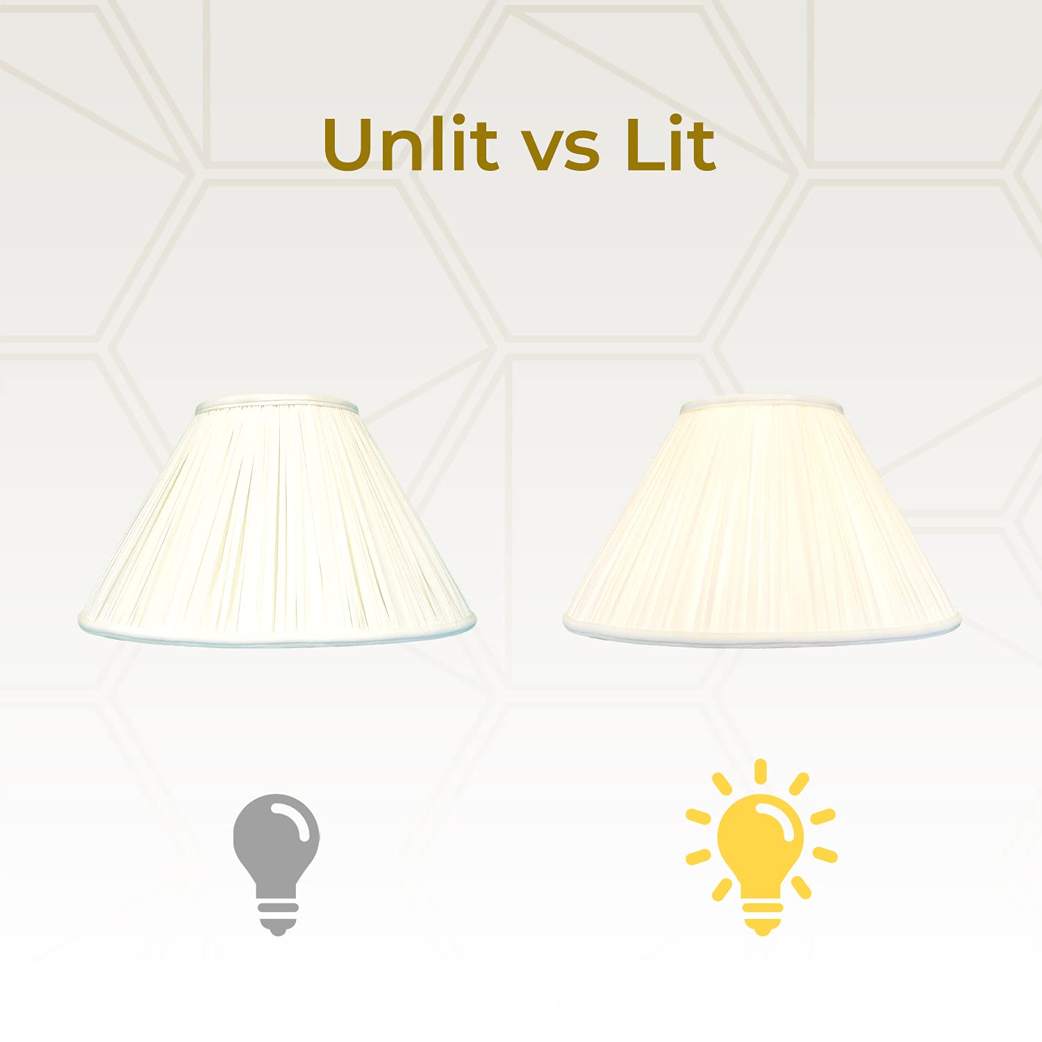 Royal Designs Coolie Empire Gather Pleat Basic Lamp Shade, Eggshell, 7 X 20 X 12.5