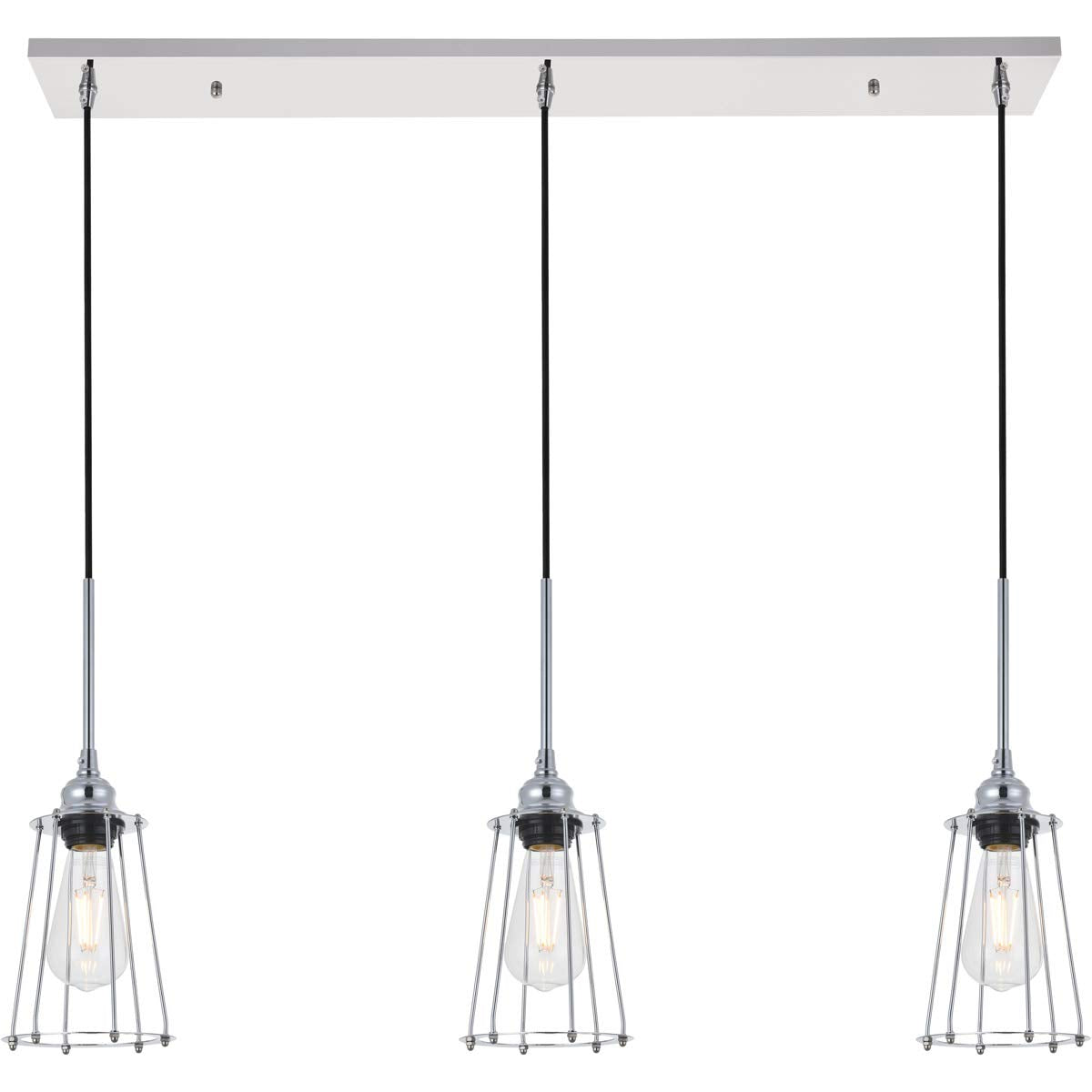 Living District Indoor Modern Home Decorative Bright Ceiling Auspice 3 Light Chrome Pendant