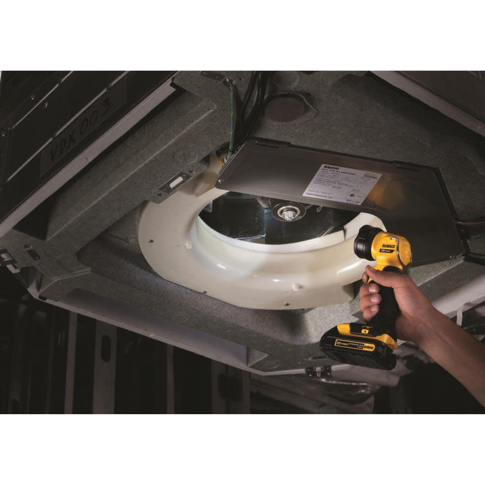 DEWALT 20V MAX LED Work Light/Flashlight, Model DCL040, One Size, Black & Yellow, Durable Plastic Construction