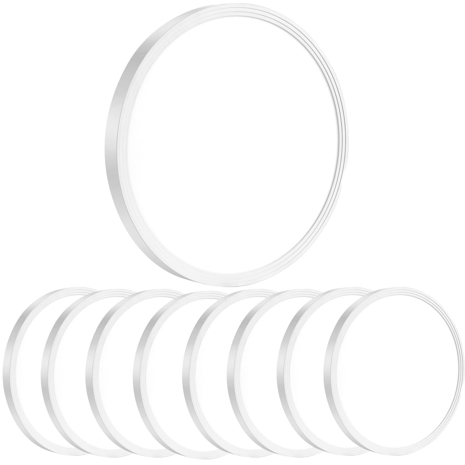 Lexier 8Pack 12 Inch 3200Lm Flush Mount Led Ceiling Lights,White 28W Slim Ceiling Light Fixture Round Day White 6000K Thin Round Flat Ceiling Light 120V Surface Led Ceiling Light 300W Equivalent
