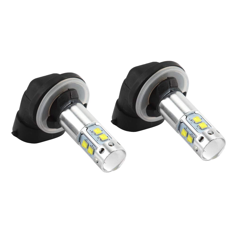 2Pcs Led Light Bulb Replacement For Accent, 12-24V 50W 1800Lm / Bulb 6000K Super White High Power Bright Led Fog Daytime Light B